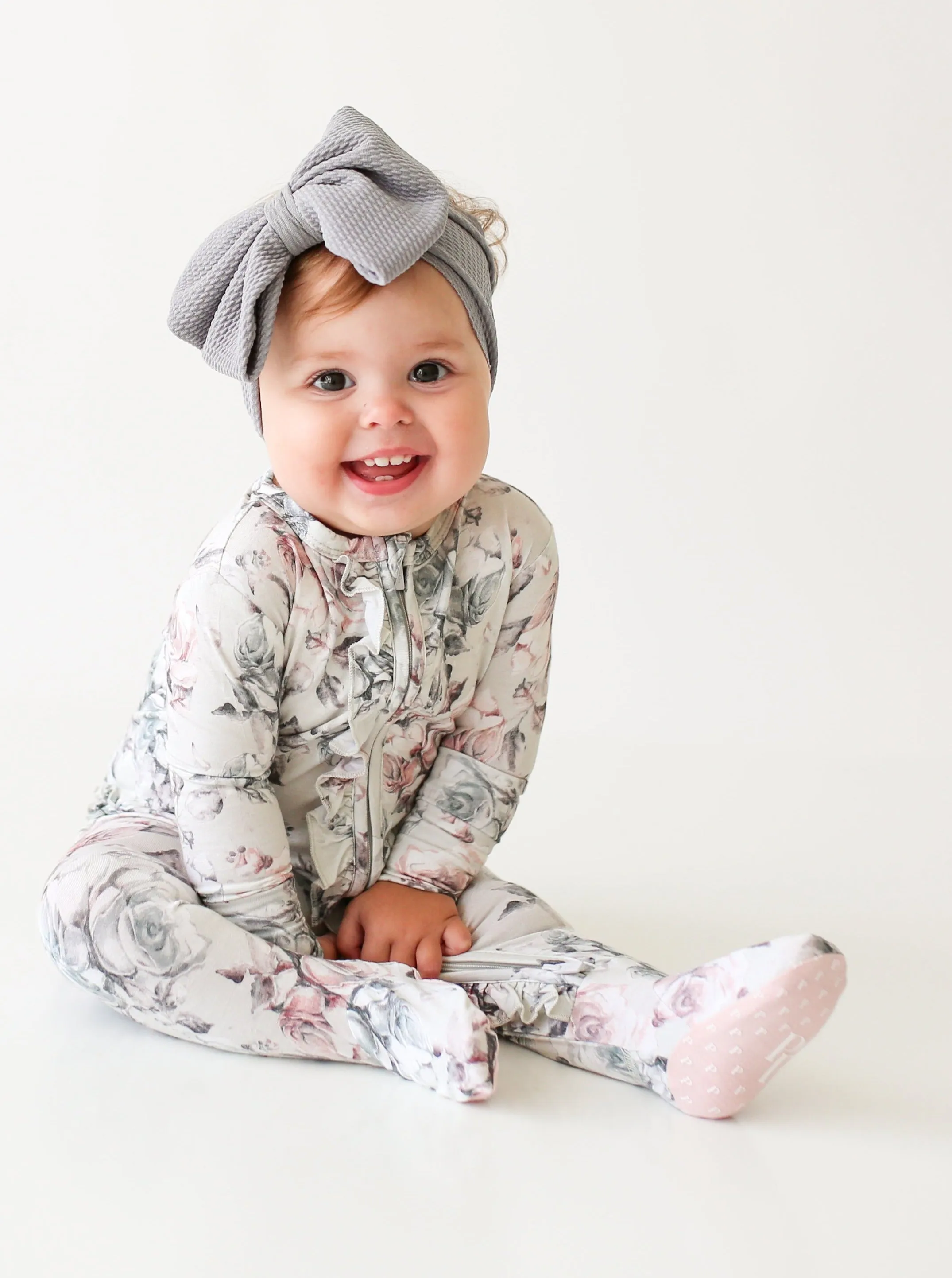 Posh Peanut Daniella Ruffled Footie w/Zipper