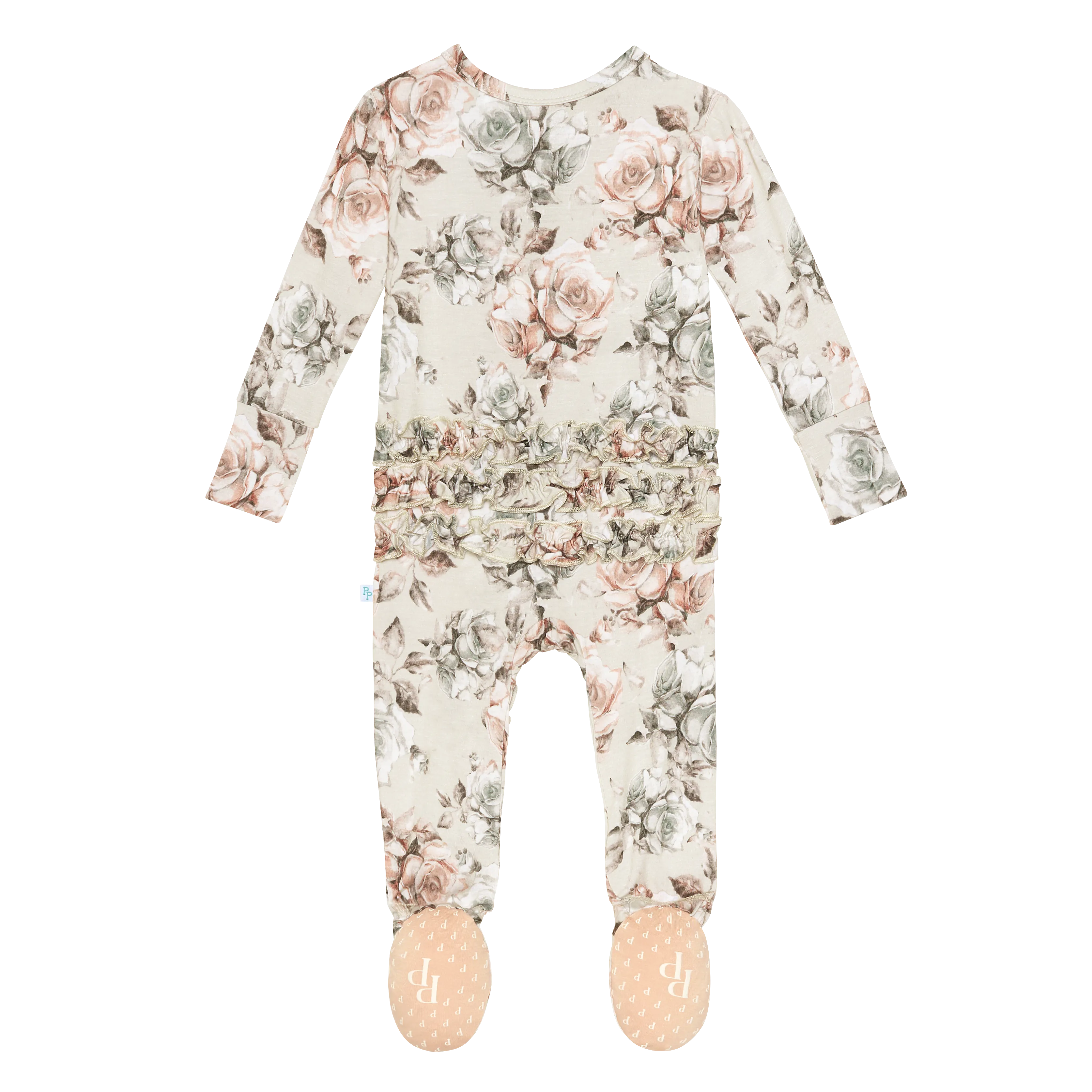 Posh Peanut Daniella Ruffled Footie w/Zipper