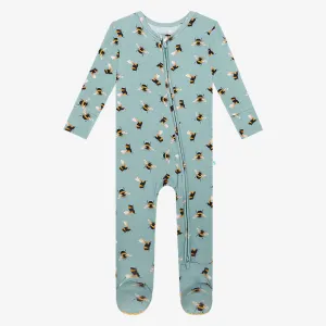 Posh Peanut Spring Bee Zippered Footie