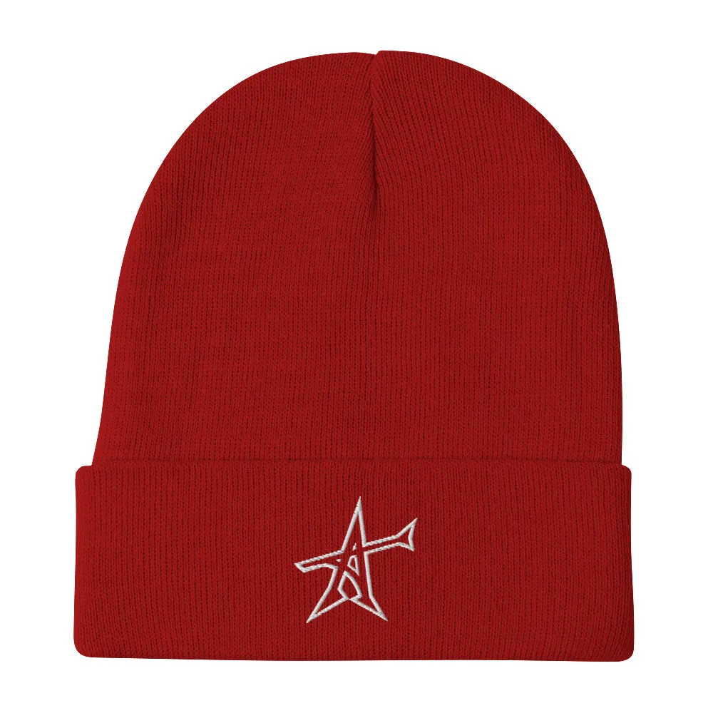 "ALL-IN" Otto Beanie (white print)