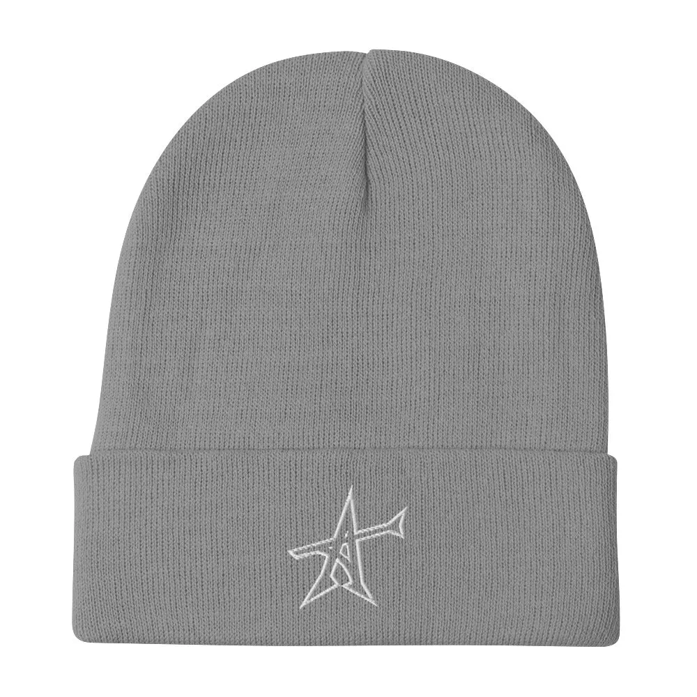 "ALL-IN" Otto Beanie (white print)