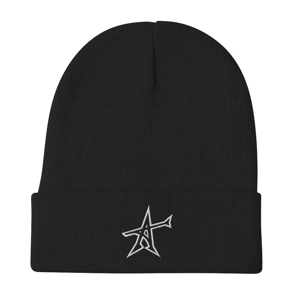 "ALL-IN" Otto Beanie (white print)