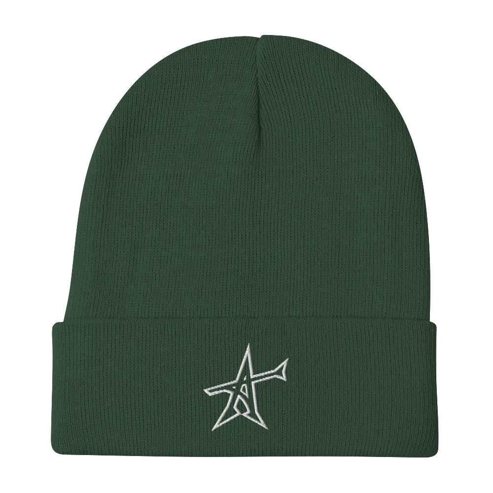 "ALL-IN" Otto Beanie (white print)