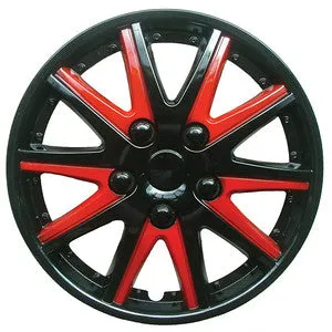 Renault Megane Classic Black Red Wheel Trims Covers (1996-2003)
