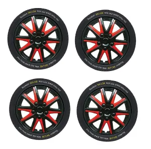 Renault Megane Classic Black Red Wheel Trims Covers (1996-2003)