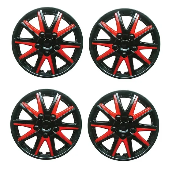 Renault Megane Classic Black Red Wheel Trims Covers (1996-2003)