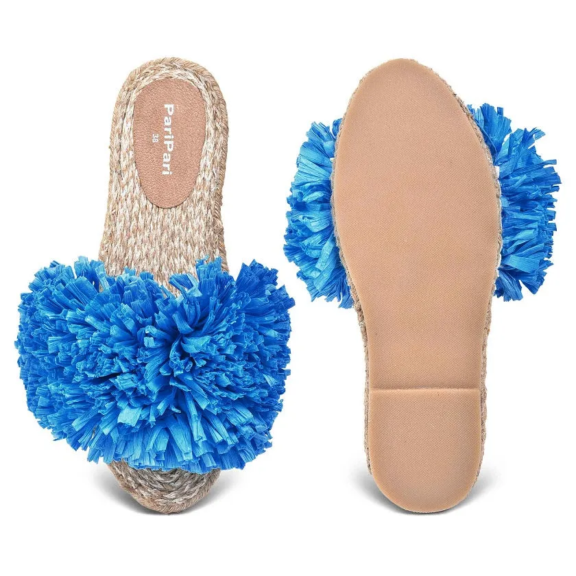 Rhim Jhim Sandals Blue-Open Toes Flats