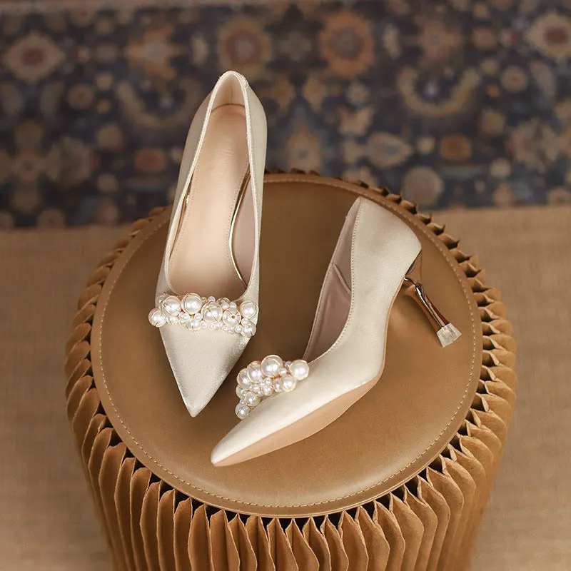 Rhinestone   Pearl Heels