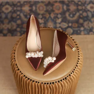 Rhinestone   Pearl Heels