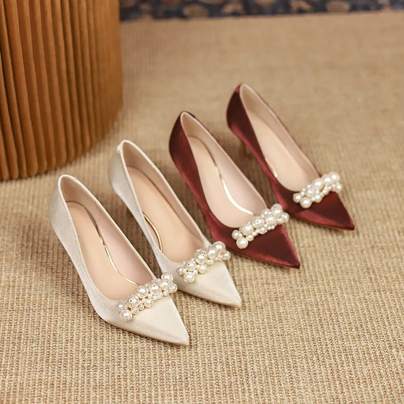 Rhinestone   Pearl Heels