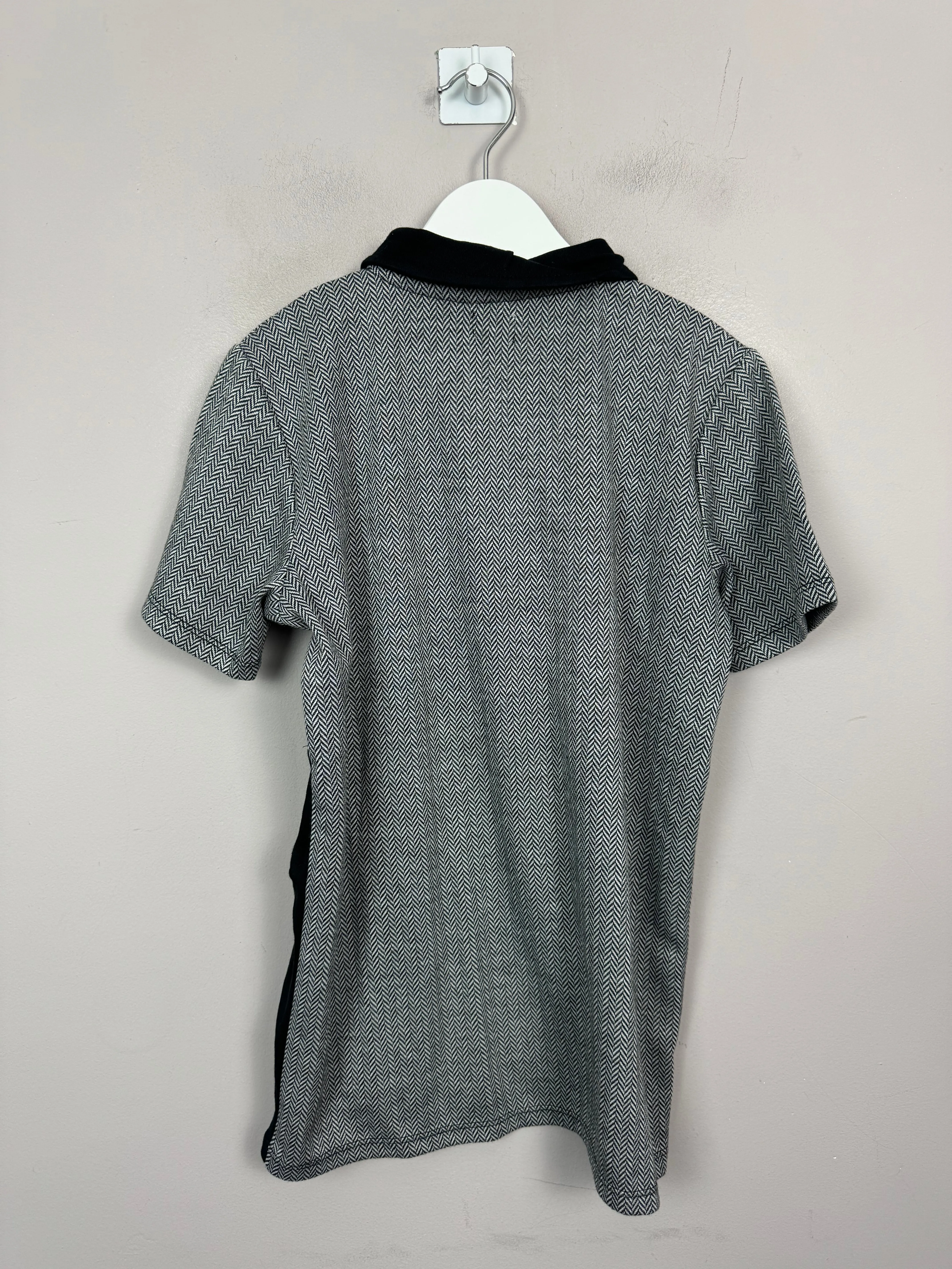 River Island Black White Polo 9-10y