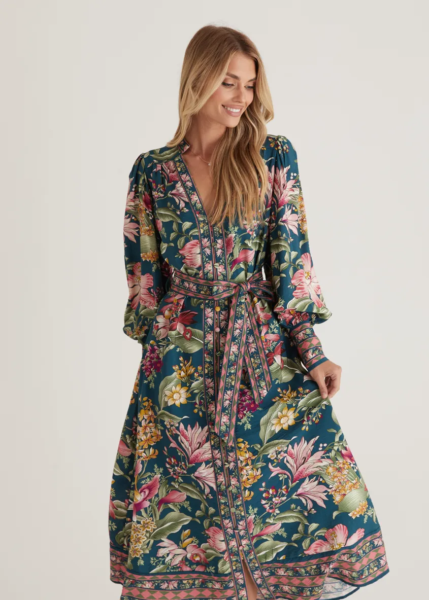 Royale Maxi Dress - Emerald Native