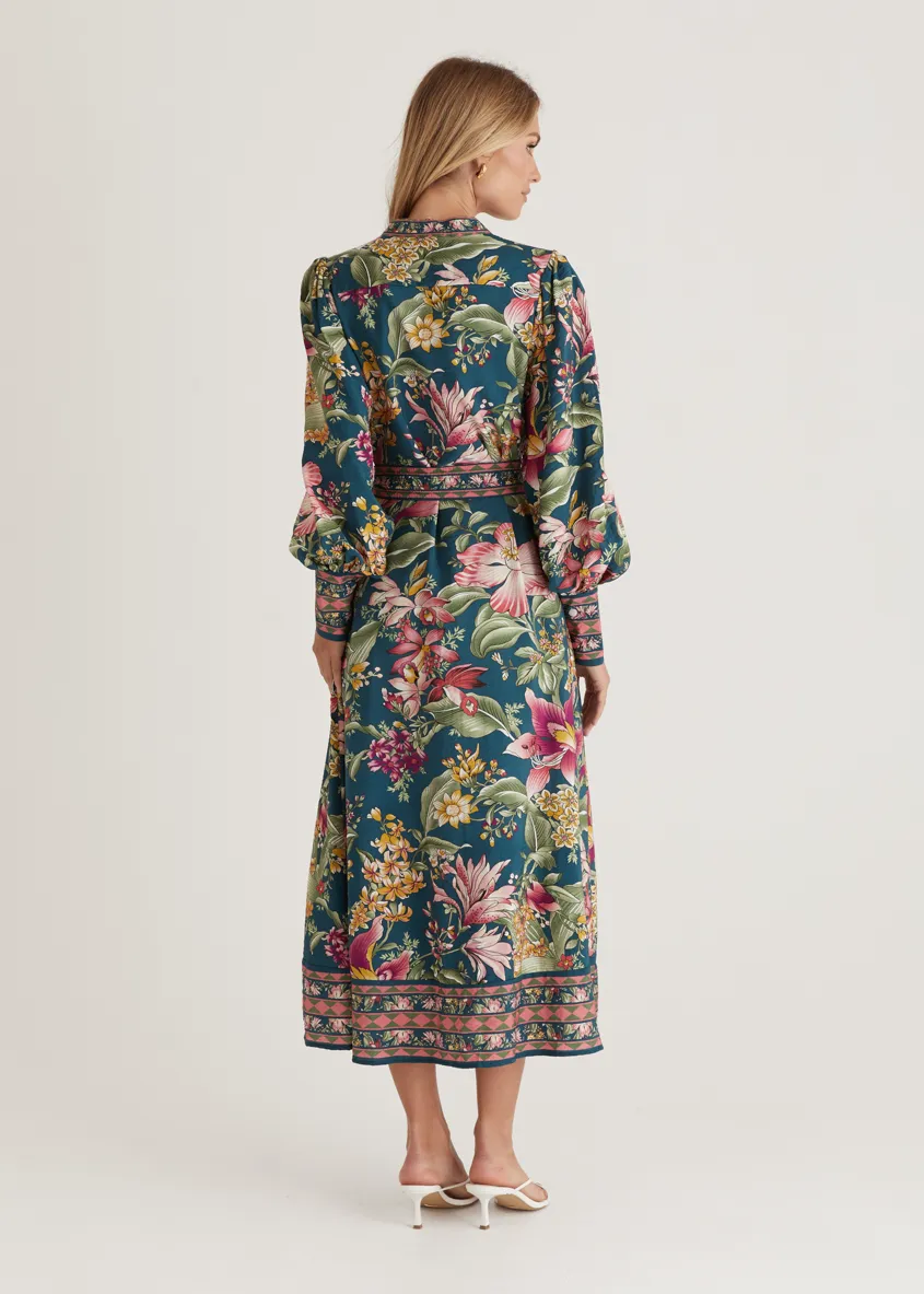 Royale Maxi Dress - Emerald Native