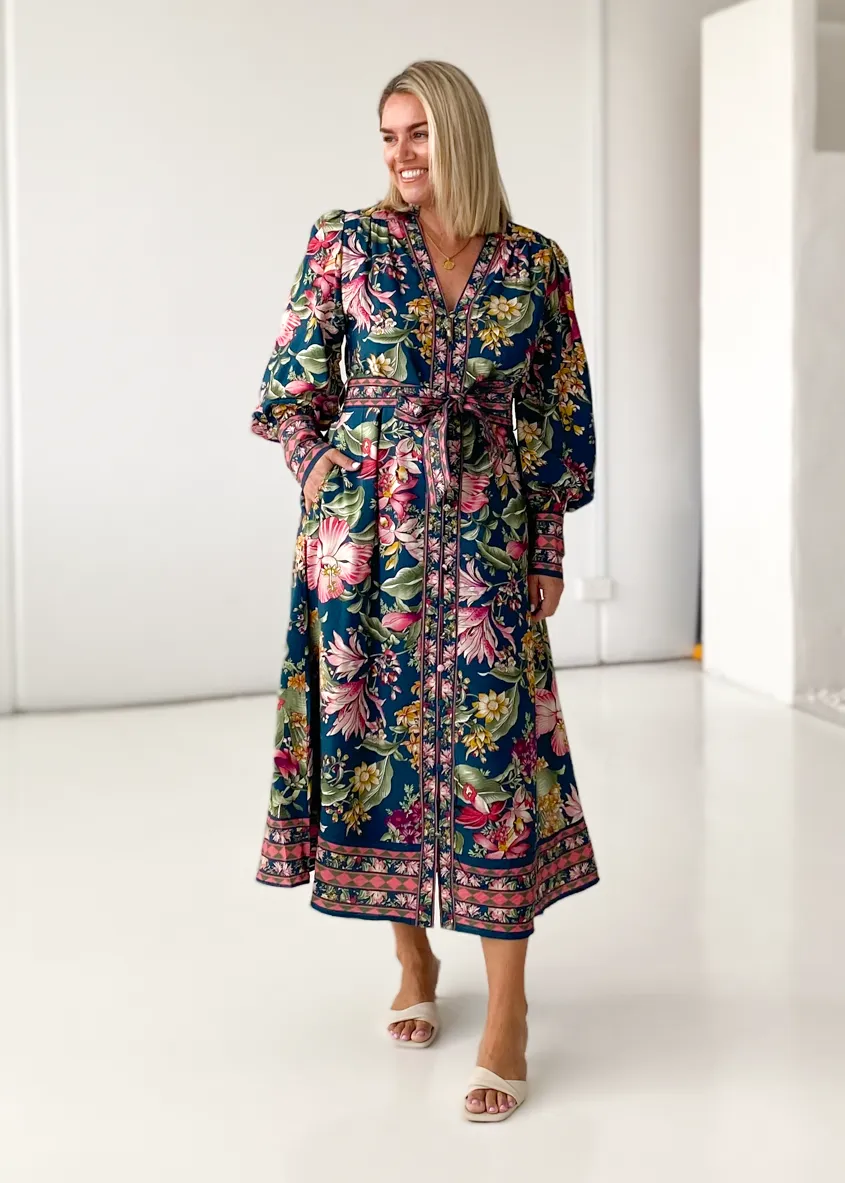 Royale Maxi Dress - Emerald Native