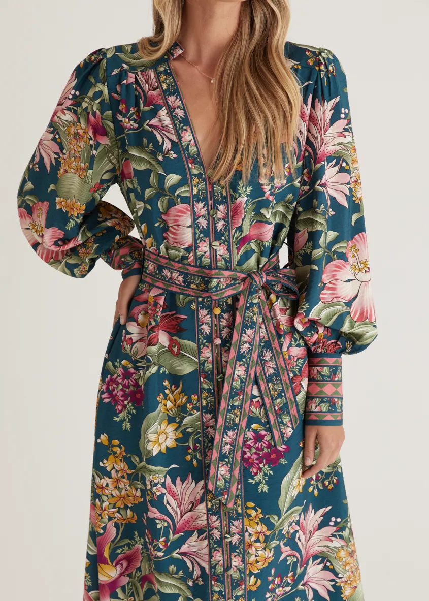 Royale Maxi Dress - Emerald Native