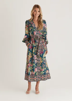 Royale Maxi Dress - Emerald Native