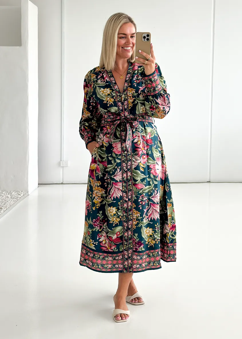 Royale Maxi Dress - Emerald Native