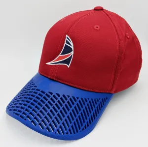 Sail Hat - Red with Blue Brim