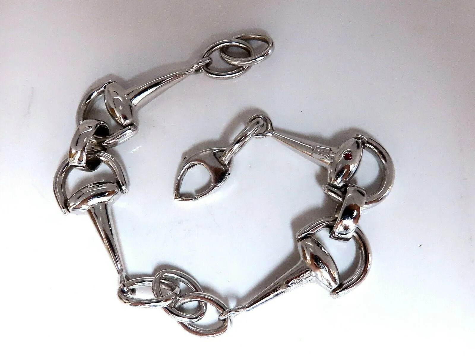 Sailor Mod Bar Link Rotating Hinge Bracelet 18 Karat