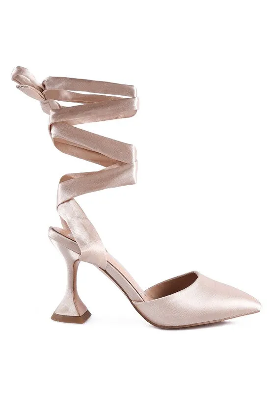 Satin Siren Tie Up Sandals