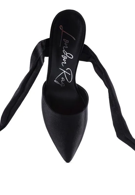 Satin Siren Tie Up Sandals