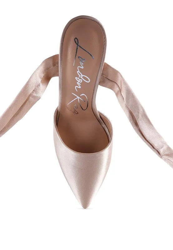 Satin Siren Tie Up Sandals