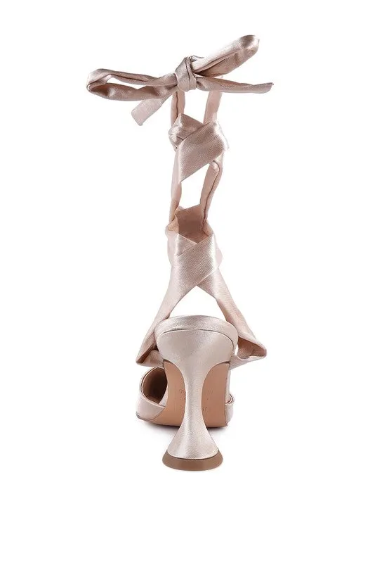 Satin Siren Tie Up Sandals