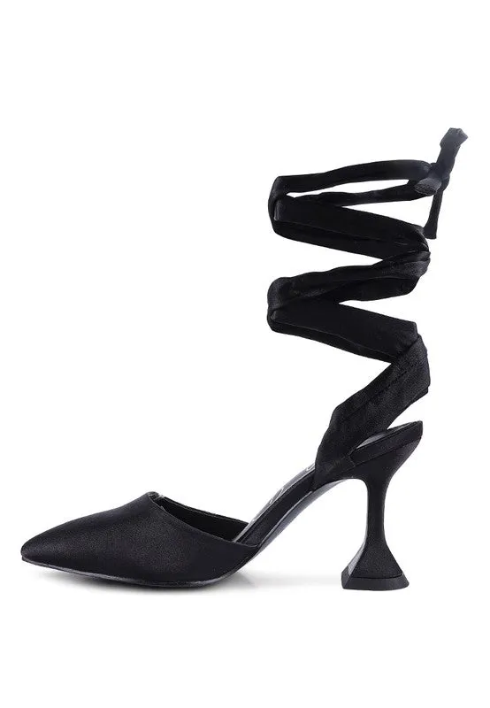 Satin Siren Tie Up Sandals