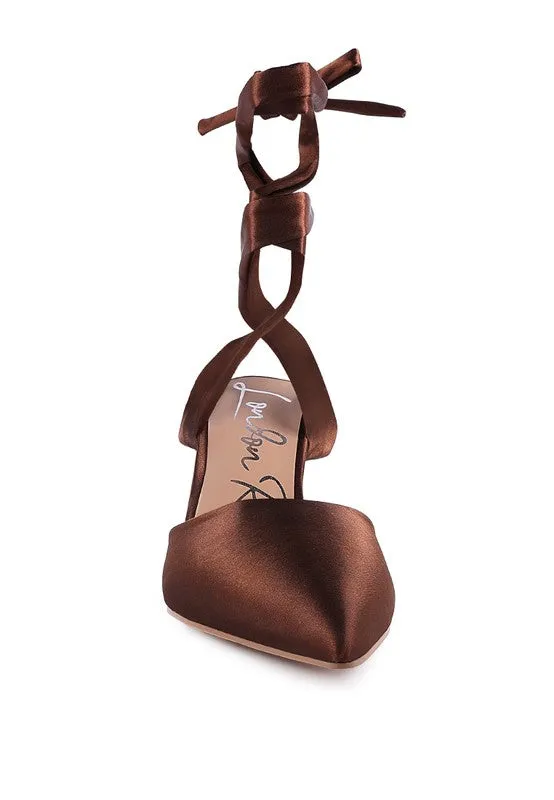 Satin Siren Tie Up Sandals