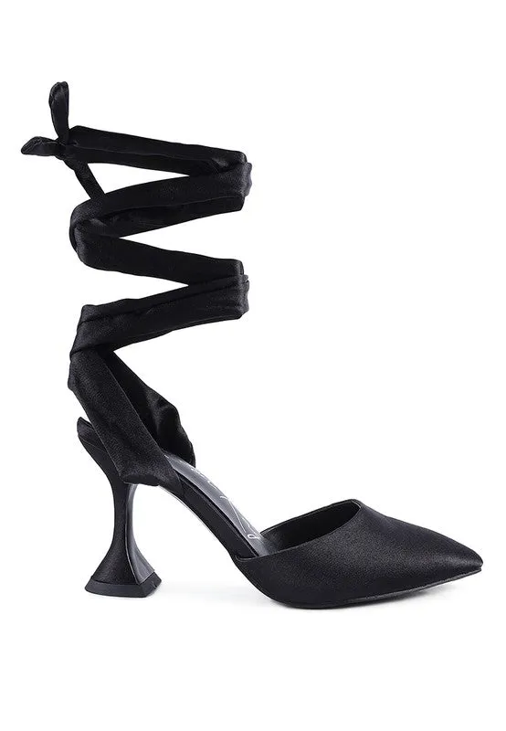 Satin Siren Tie Up Sandals