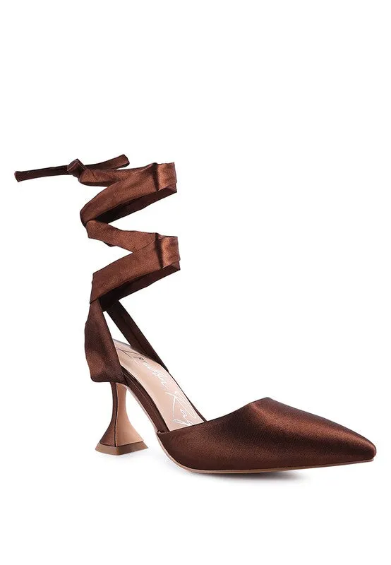 Satin Siren Tie Up Sandals