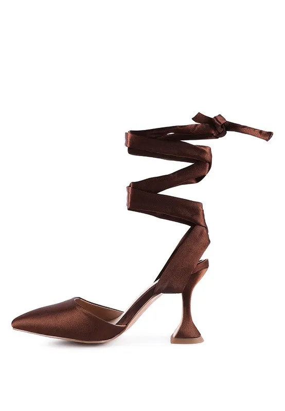 Satin Siren Tie Up Sandals
