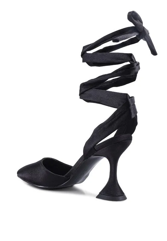 Satin Siren Tie Up Sandals