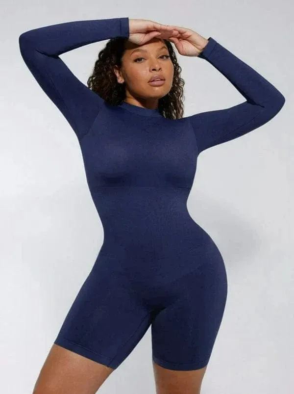 Seamless Body Sculpting Tummy Control Shapewear Bodysuit with Removable Cups