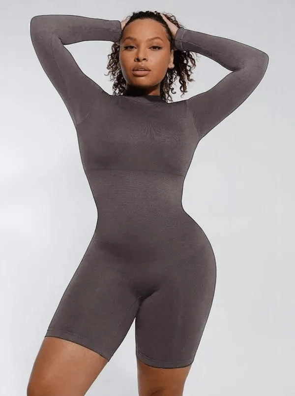 Seamless Body Sculpting Tummy Control Shapewear Bodysuit with Removable Cups