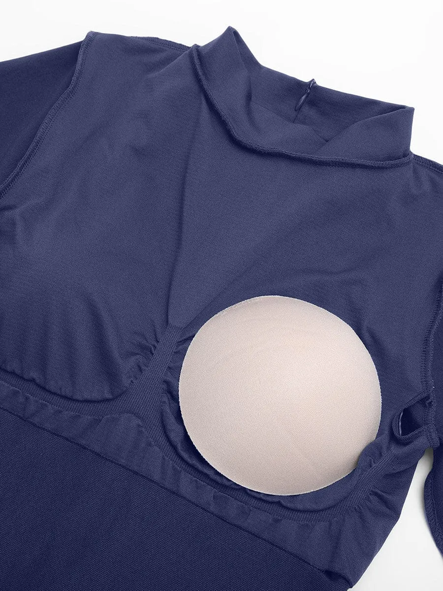 Seamless Body Sculpting Tummy Control Shapewear Bodysuit with Removable Cups