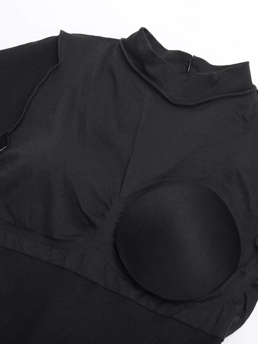 Seamless Body Sculpting Tummy Control Shapewear Bodysuit with Removable Cups