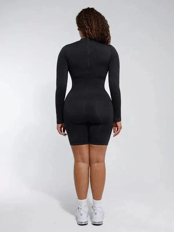Seamless Body Sculpting Tummy Control Shapewear Bodysuit with Removable Cups