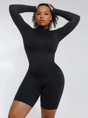 Seamless Body Sculpting Tummy Control Shapewear Bodysuit with Removable Cups