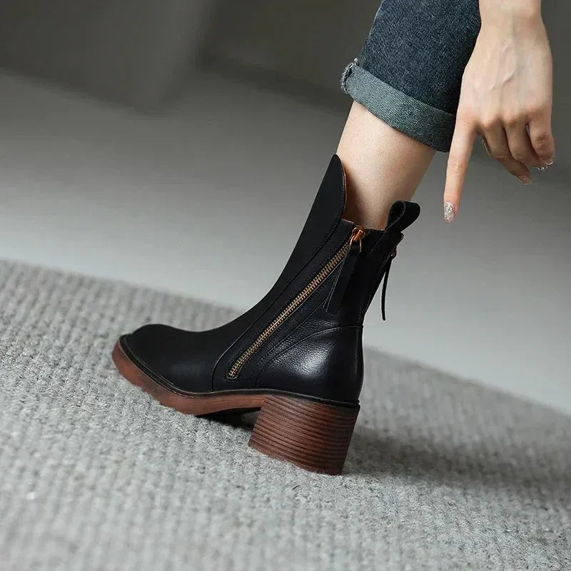SERENE™ - Block Heel Ankle Boots