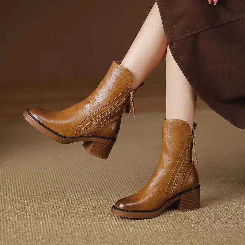 SERENE™ - Block Heel Ankle Boots