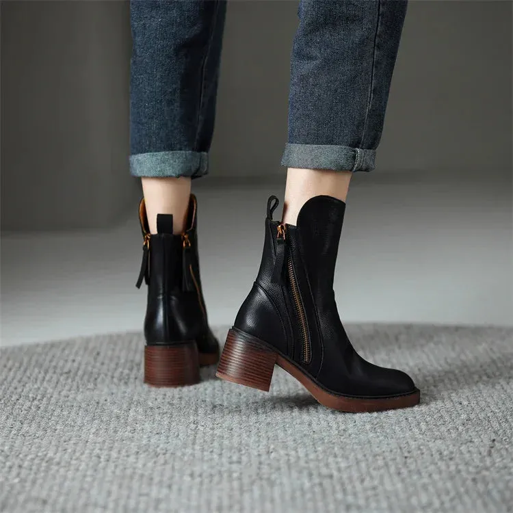 SERENE™ - Block Heel Ankle Boots