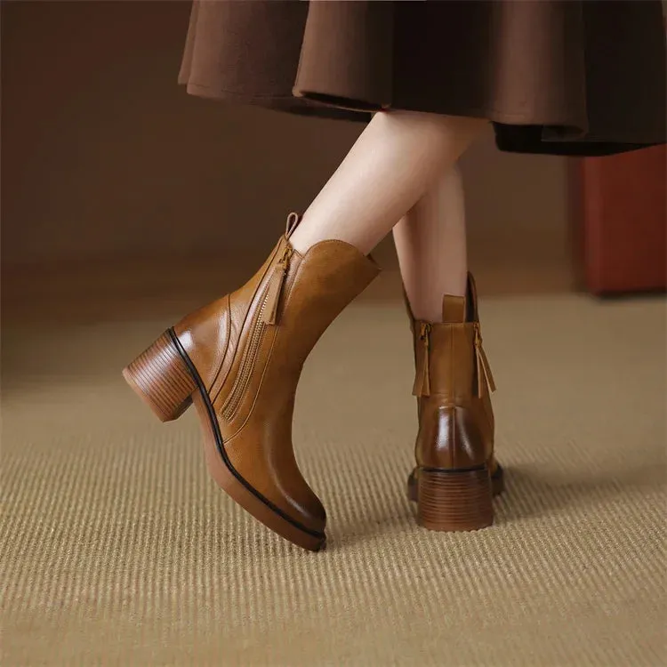 SERENE™ - Block Heel Ankle Boots