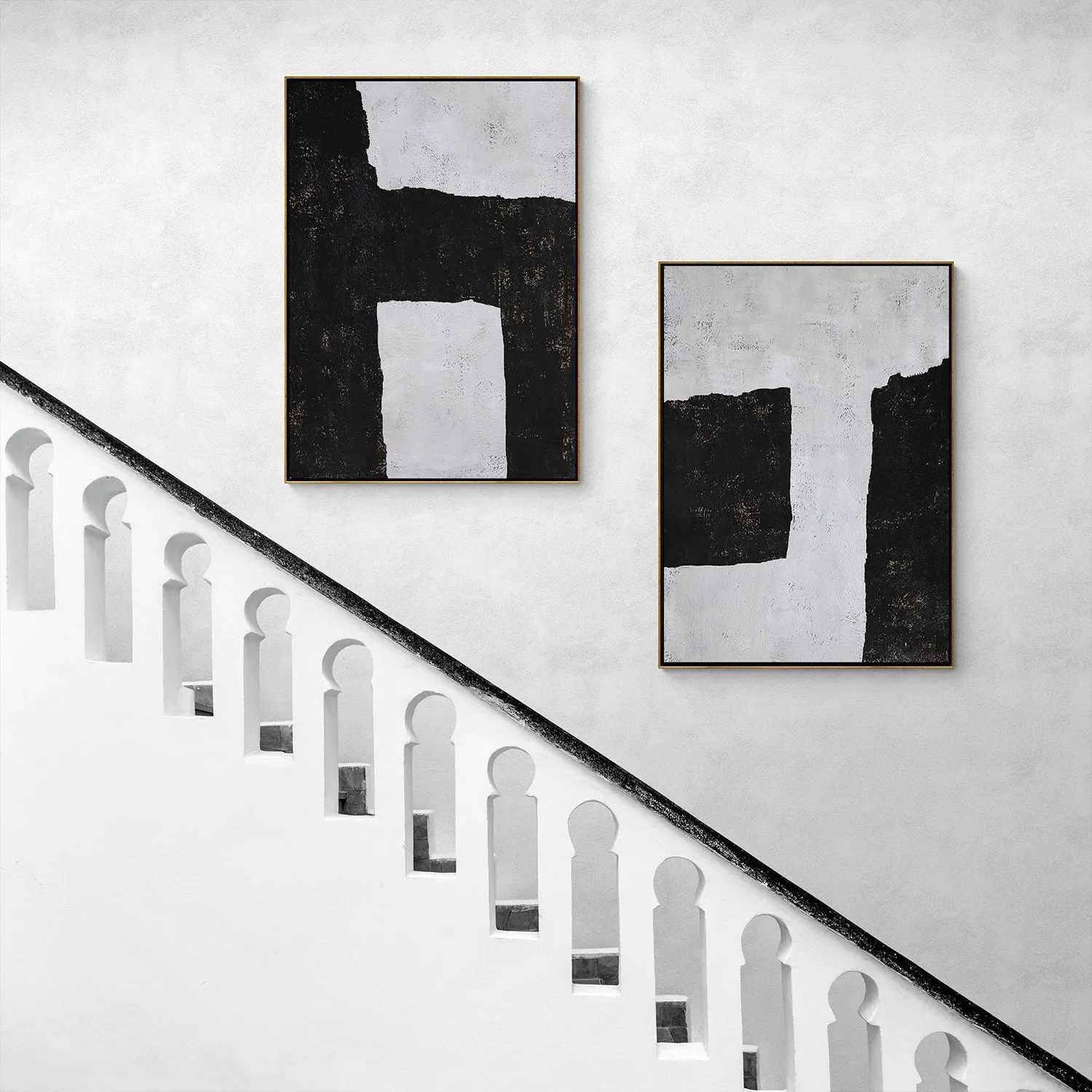 Set of 2 Minimal Geometric Art P14