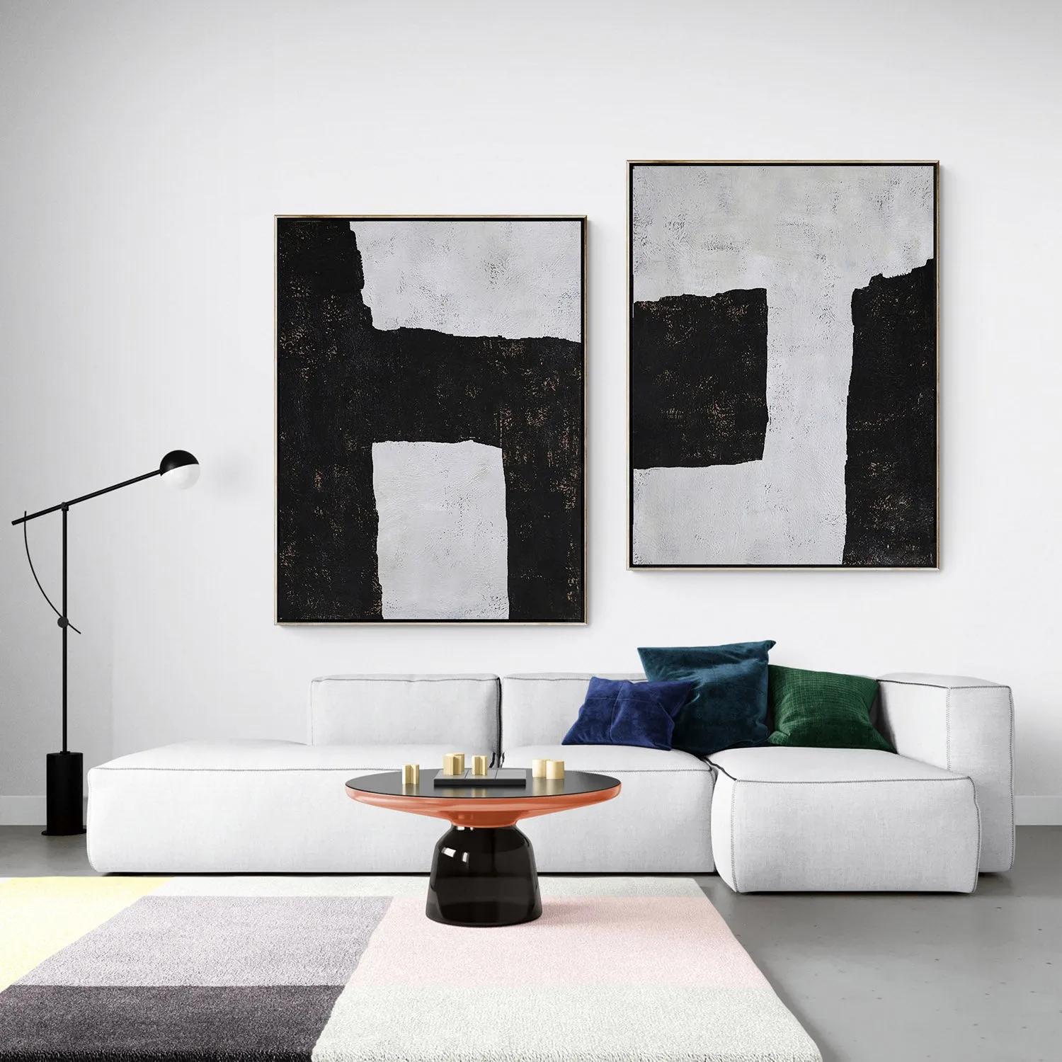 Set of 2 Minimal Geometric Art P14