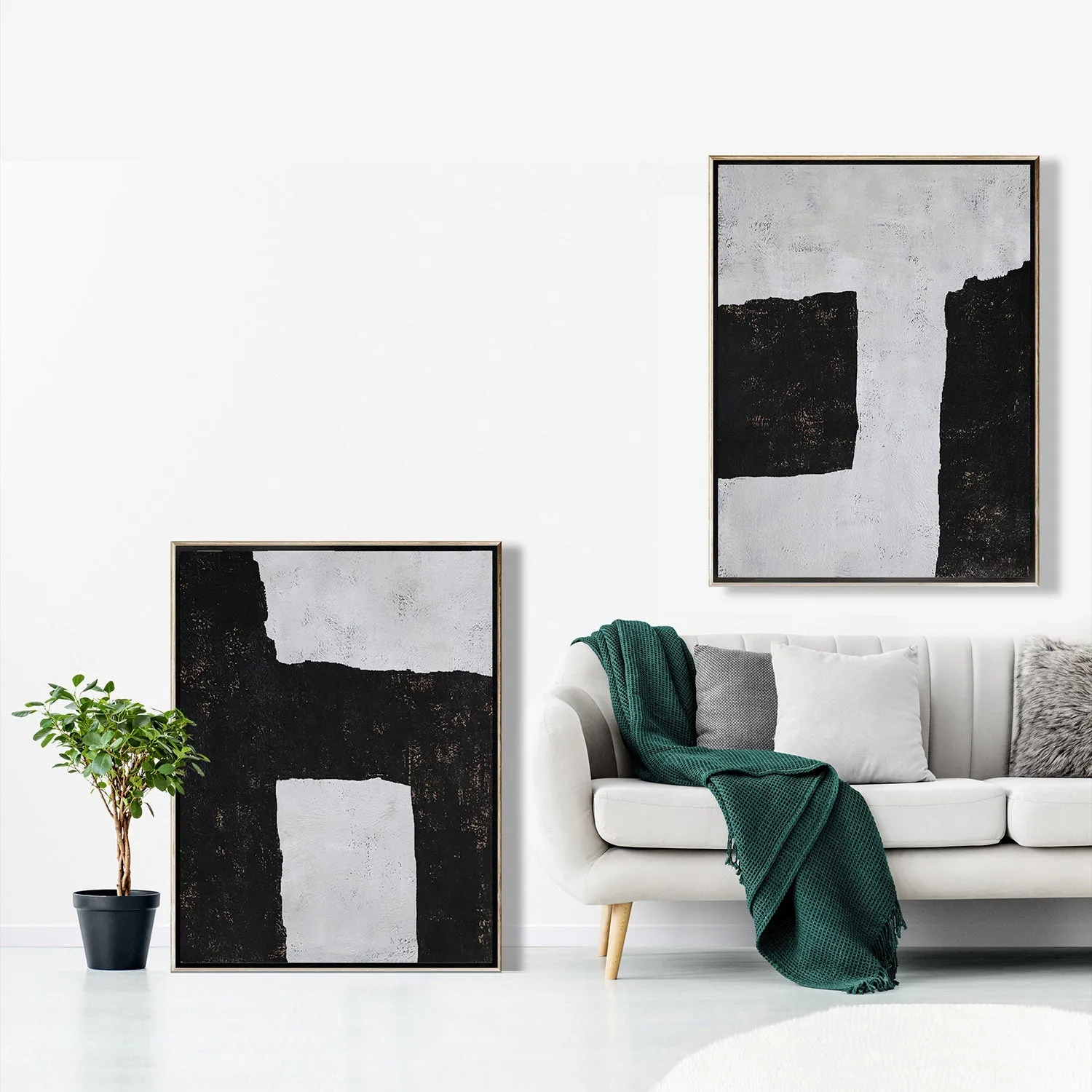 Set of 2 Minimal Geometric Art P14