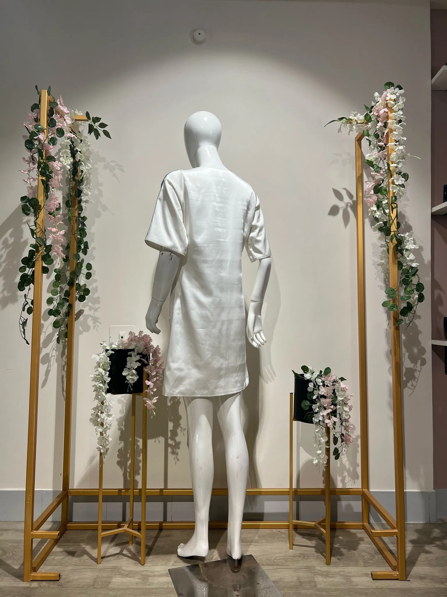 Shift Dress embroidery with Bugle Beads