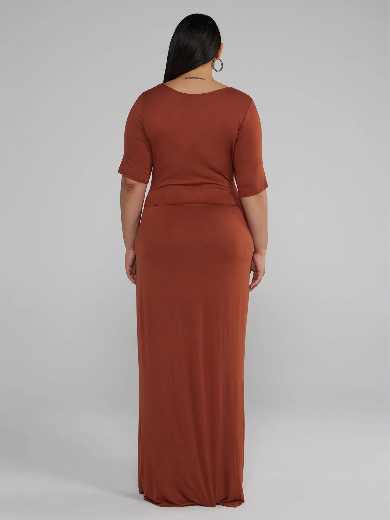 Side Tie Knit Wrap Dress
