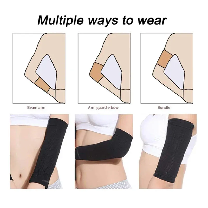 Slim Arms Trimmer Girdle Weight Loss Sleeves Elastic Fat Slimmer Trainer Massager Women Slimming Wrap Belt Band Upper Arm Shaper