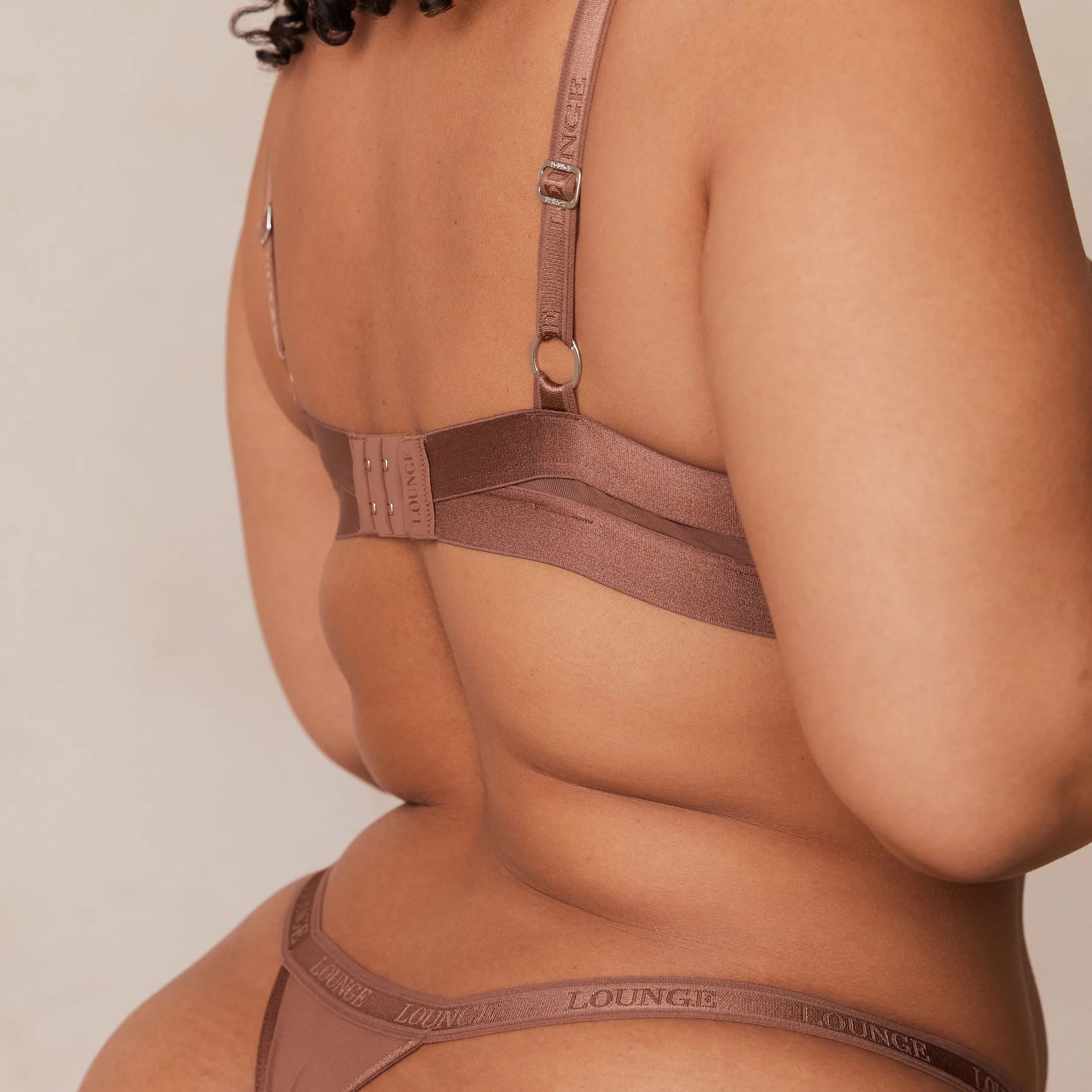 Smooth Mesh T-shirt Soutien-Gorge - Noisette